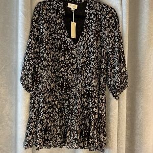 Melloday Patterned Tunic Blouse with double tiered bottom.